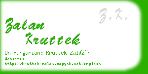 zalan kruttek business card